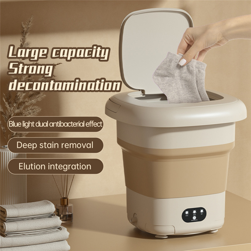 9L Foldable Washing Machine Portable Sock Underwear Panties Laundry Retractable Household Spinning Dry Washing Machine