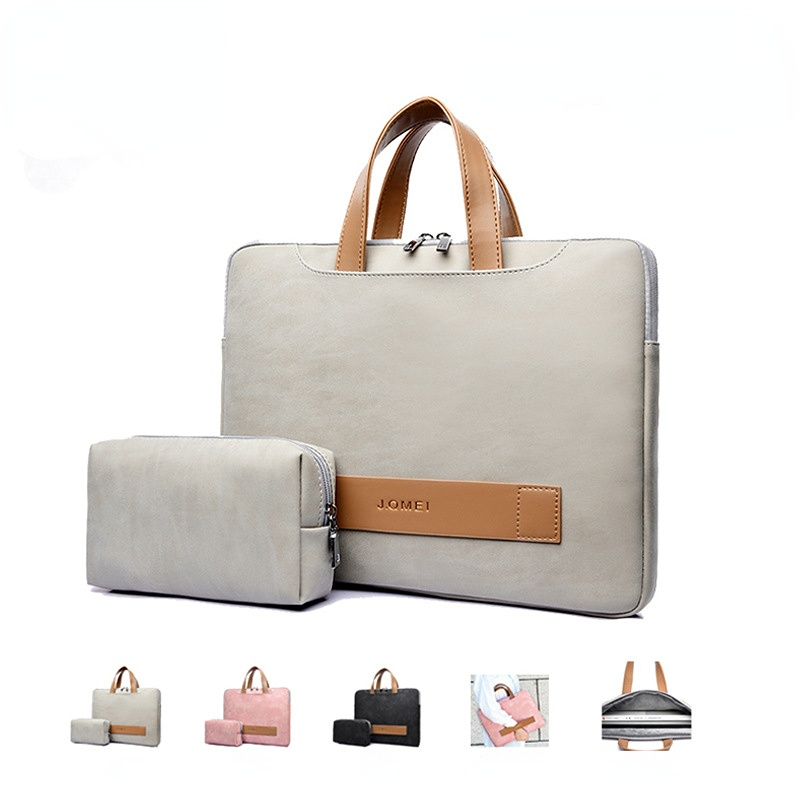 Fashion Women 14 15.6 inch Laptop Bag Computer Handbag Men Briefcase Waterproof PU Leather Notebook Bags For IPAD DELL HP Acer