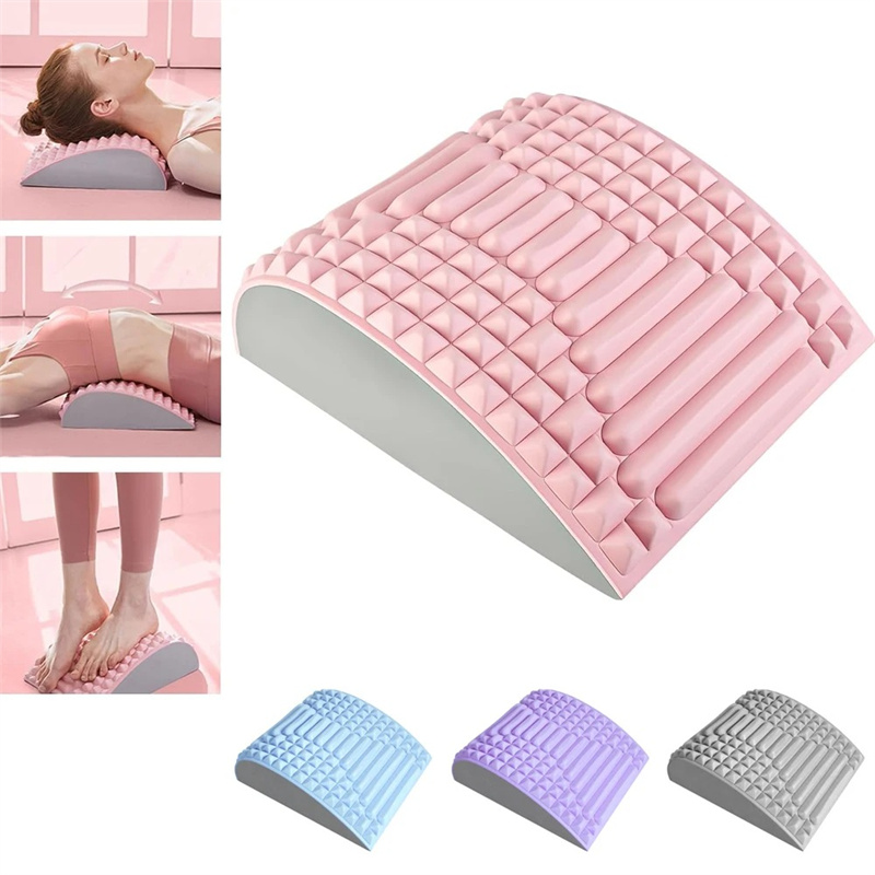 Lumbar Spine Device Waist Stretching Massage Relaxation Open Stretching Back Cushion Back Spine Brace Correction Yoga Exercise