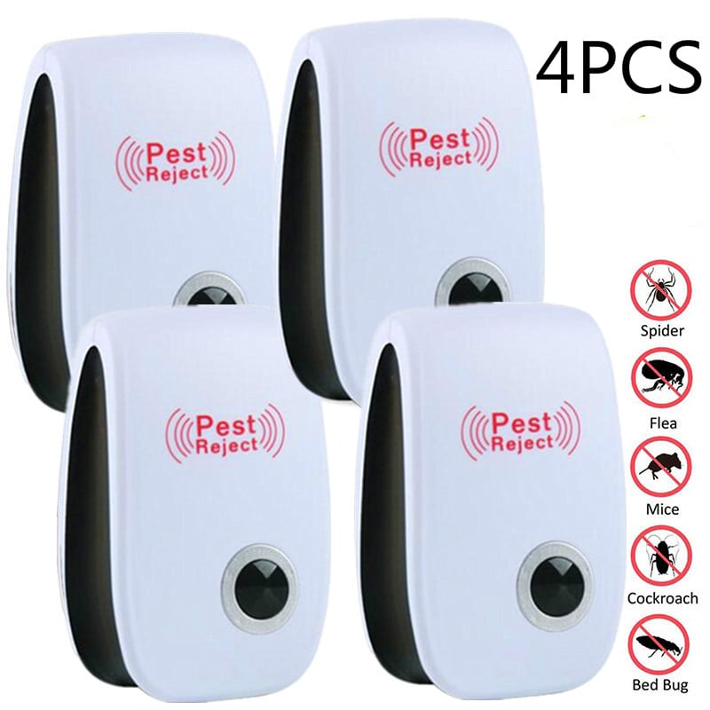 4pcs Pest Reject Ultrasound Mouse Cockroach Repeller Device Insect Rats Spiders Mosquito Killer Pest Control Household Pest