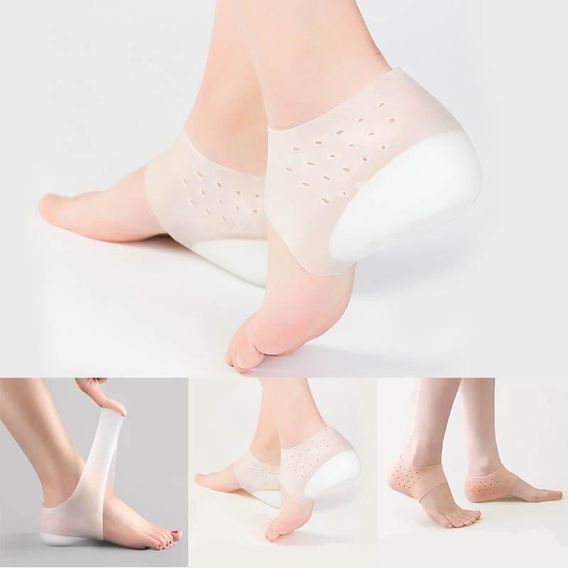 Invisible 4cm Height Increase Insoles Women Men Heel Pads Silicone Breathable Lift Insole Dress In Socks Cracked Foot Insoles