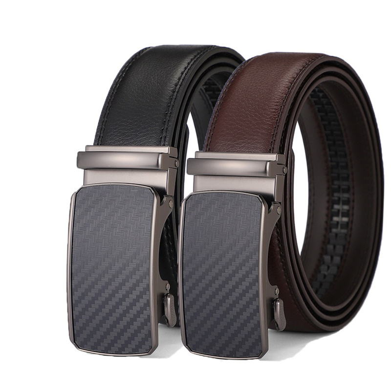 Men Belt Genuine Leather Automatic Buckle Famous Brand Belt for Men's High Quality Buckle Work Business Waist Belt