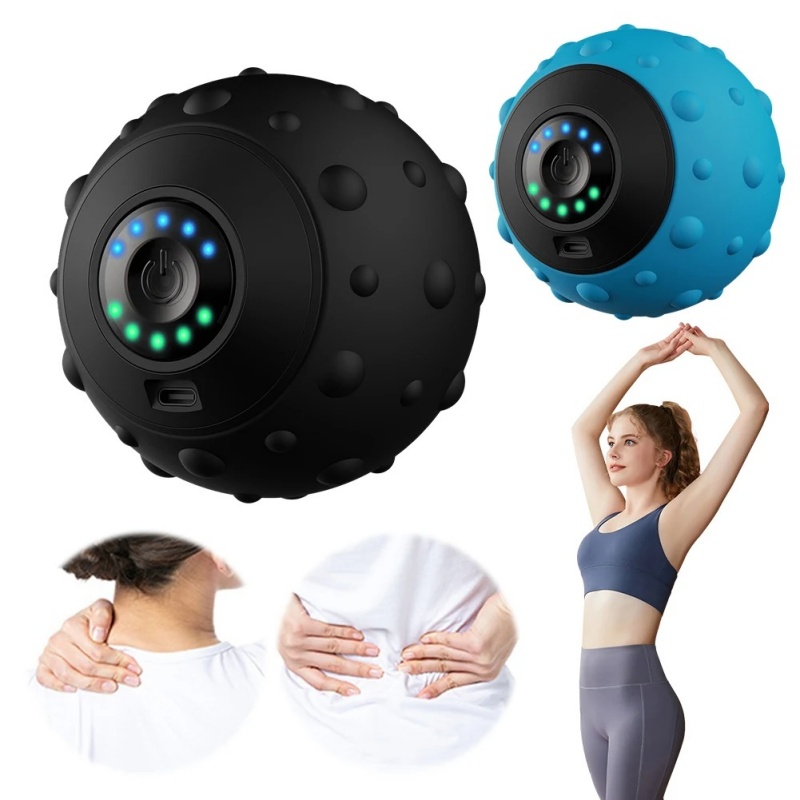 Electric Massage Ball Trigger Point Fascia Ball USB Rechargeable Finger Training Ball 5 Gear Ergonomic for Stress Relief