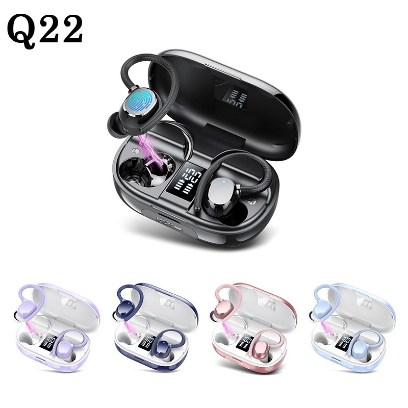 Wireless Bluetooth 5.3 Earphone Business Sports HiFi Stereo Heavy and Low Bass Headphone Life Waterproof Ear Hang Mini Headset