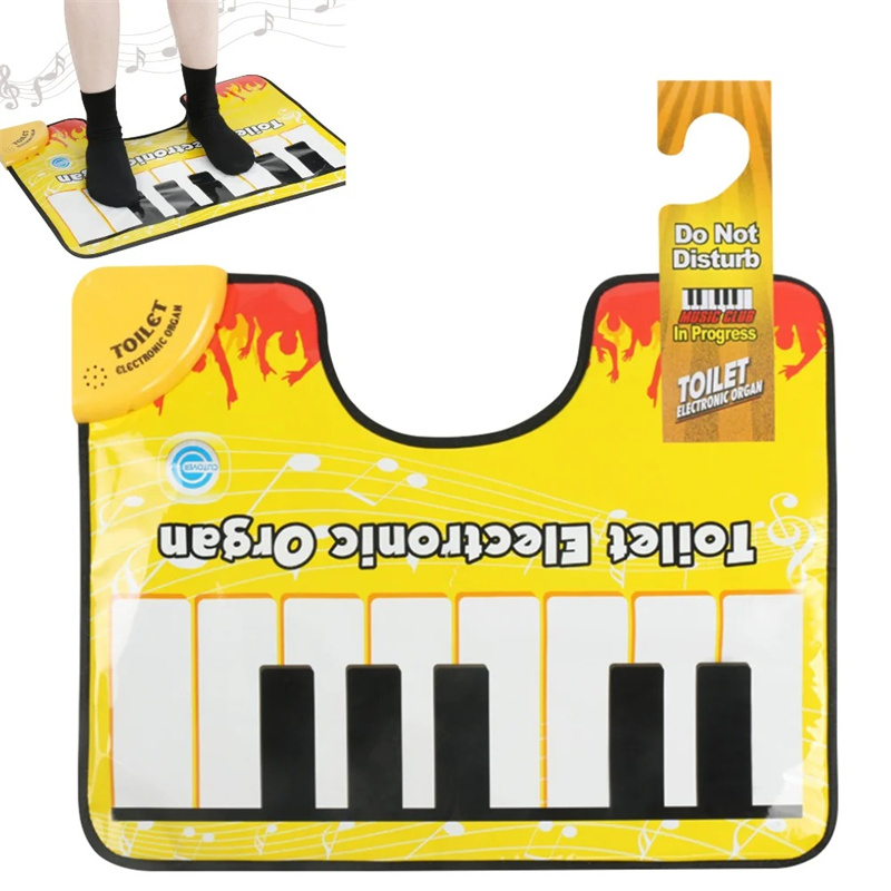 Toilet Piano Music Carpet Potty Piano Sounding Rug Creative Bathroom Fun Toe Tapping Musical Keyboard Toilet Piano Floor Mat