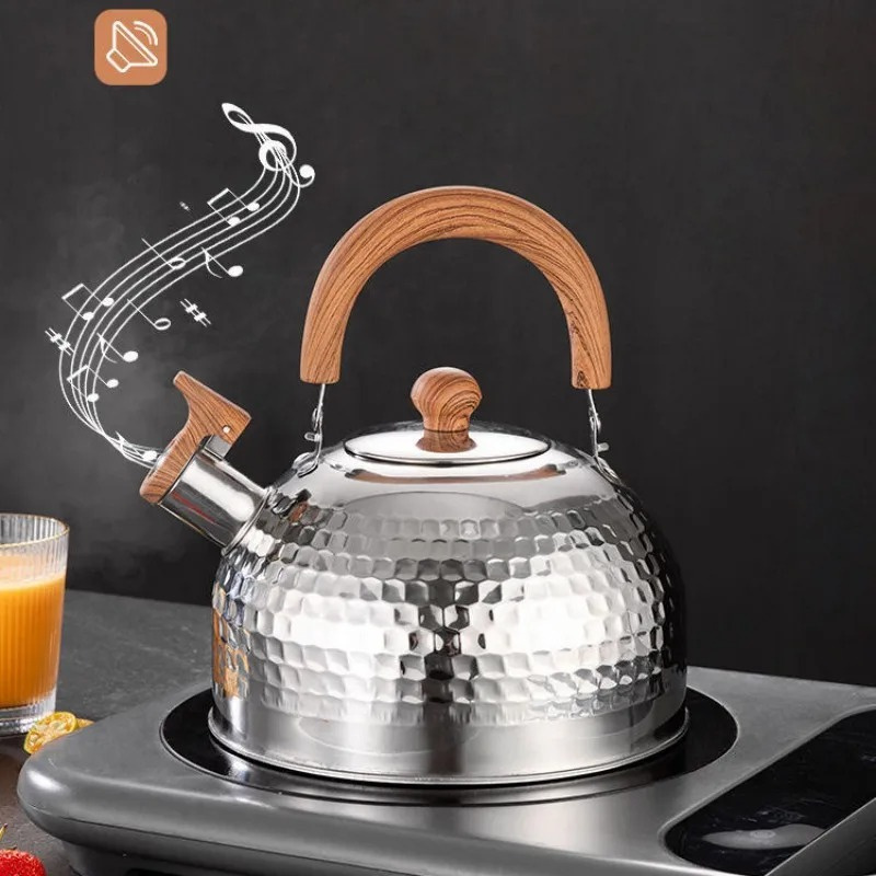 4L Stainless Steel Whistling Kettle Large Capacity Boiling Water Kettle for Induction Cooker Teapot Kitchen Cookwares Tea Kettle
