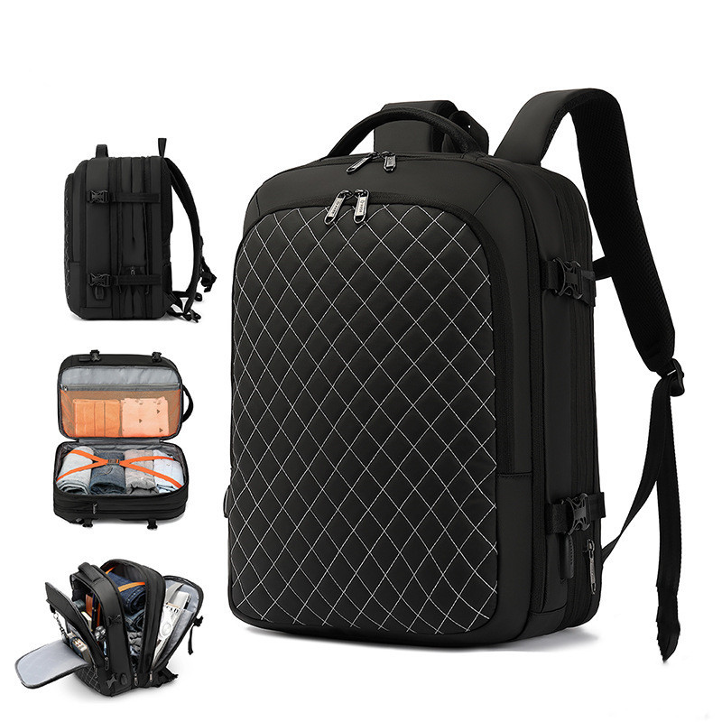 Fashion Men Expandable Backpack 17 inch Laptop Backpack Waterproof USB Charging Bags Male Large Capacity Travel Business Bag