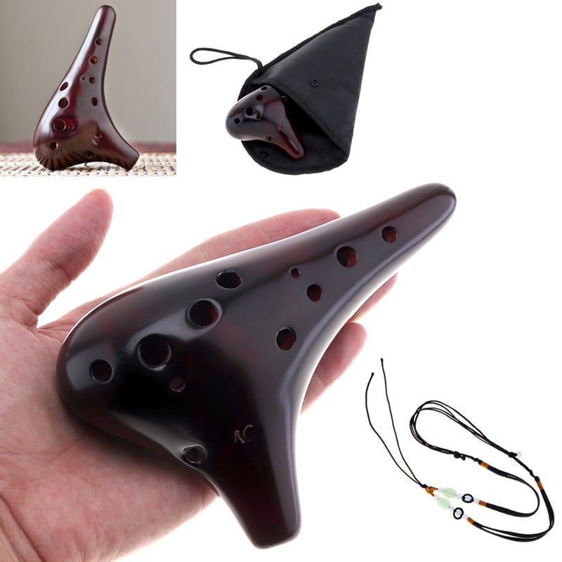 12 Tones Ceramic Ocarina Alto C Key Tone Flute Gradient Chinese Tao Professional Musical Instrument For Beginner Accessories