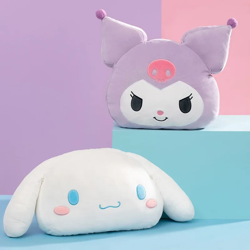 Sanrio Cute Cartoon Kuromi Cinnamoroll Elastic Soft Pillow Cushion Home Dormitory Bedroom Sofa Throw Pillow Plush Toy Gifts