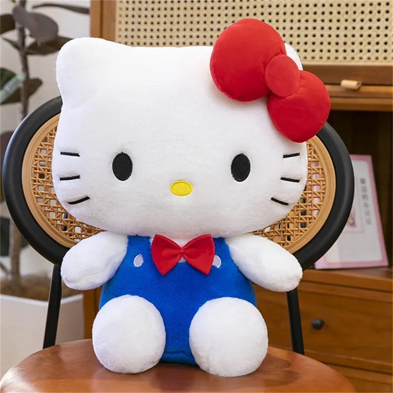 Sanrio Hello Kitty Plush Toy Pillow Cute Anime Stuffed Doll Plushies Companion Toy Home Sofa Decoration Christmas Birthday Gift