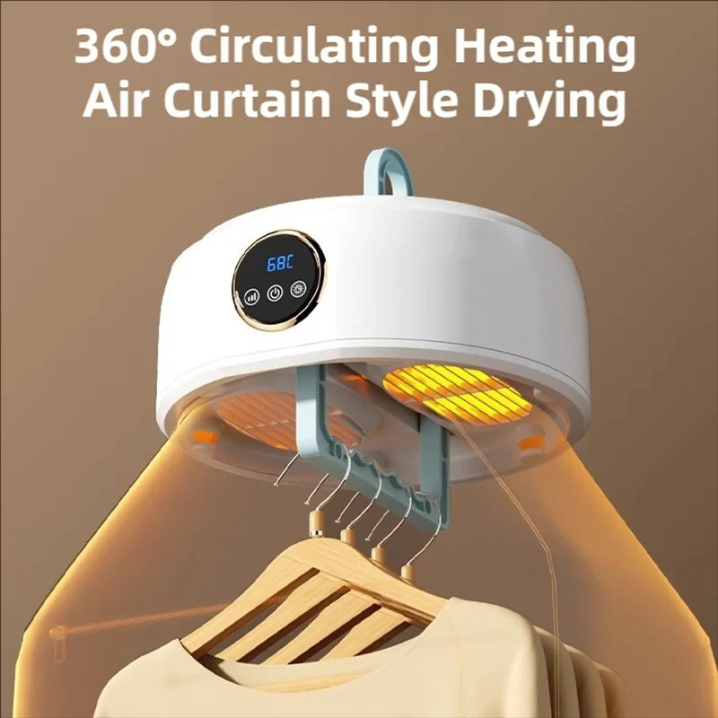 Foldable Electric Cloth Hanging Dryer Fast Heating Air Sterilize Mini Folding Dryer Machine Portable Compact Clothes Dryers