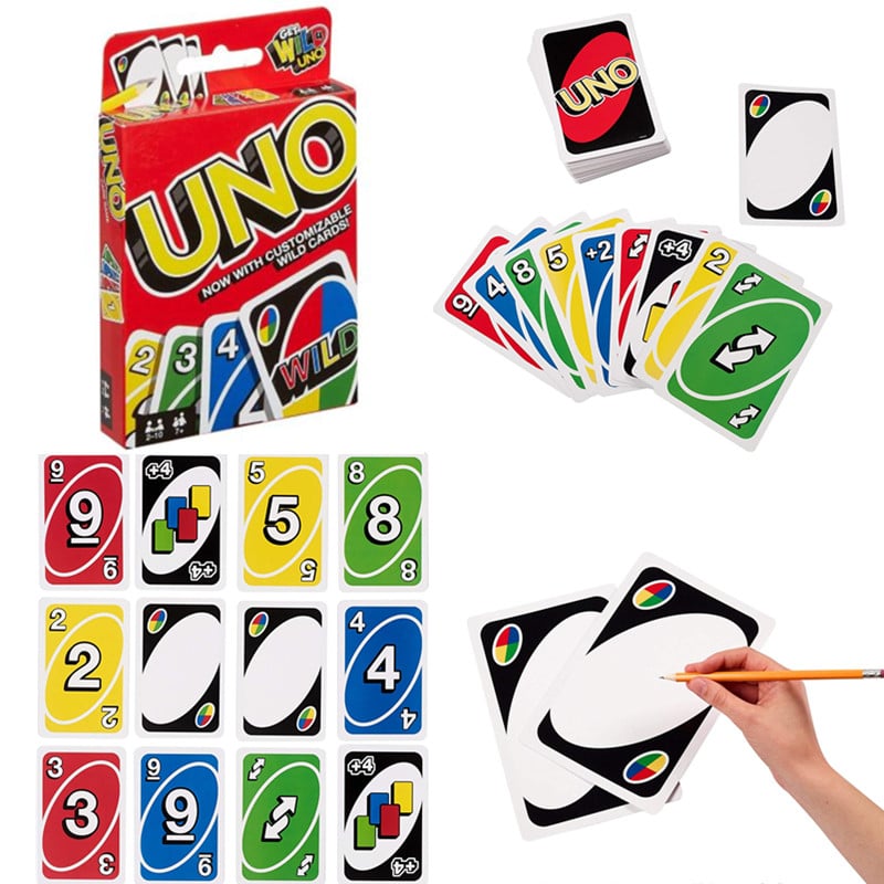 UNO-Wild Mattel Games Uno Family Card Game Genuine Party Creative Entertainment Board Game Cards Puzzle Game Funny Poker Gift