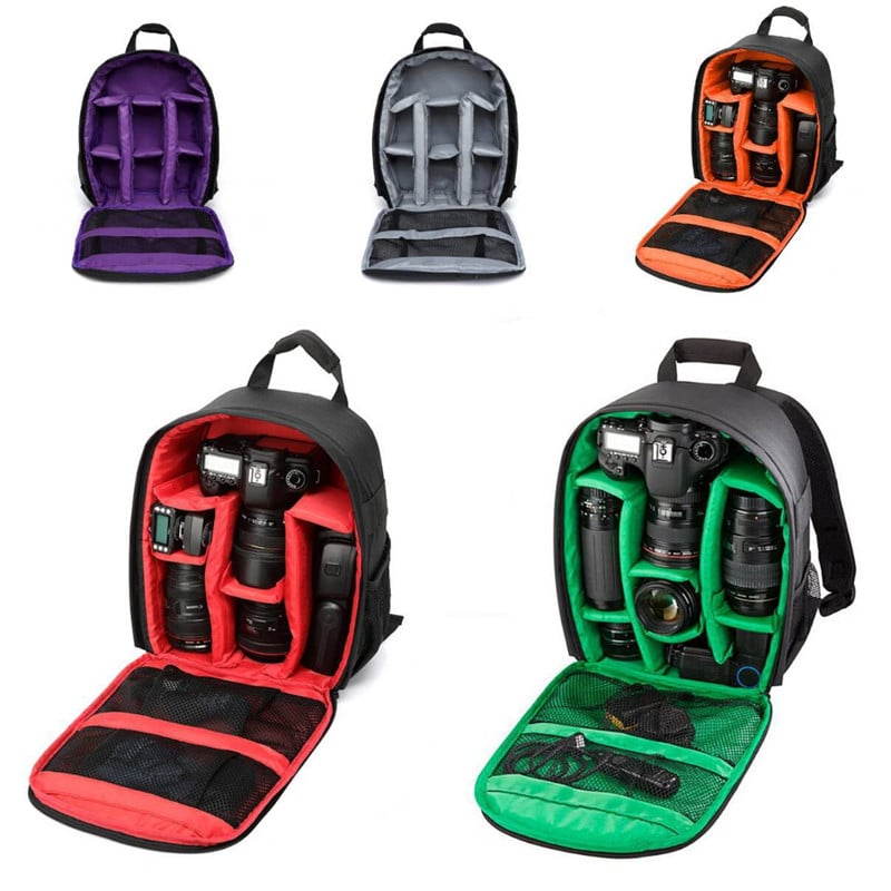 SLR Camera Backpack Multi-functional Shockproof Digital Camera Bag Outdoor Waterproof Camera Photo Bag Case for Nikon Canon DSLR