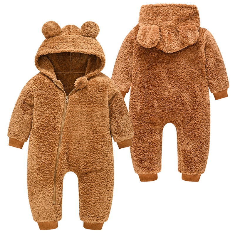 Newborn Baby Romper Winter Costume Baby Boys Clothes Polar Fleece Warm Baby Girls Clothing Overall Baby Rompers Jumpsuit
