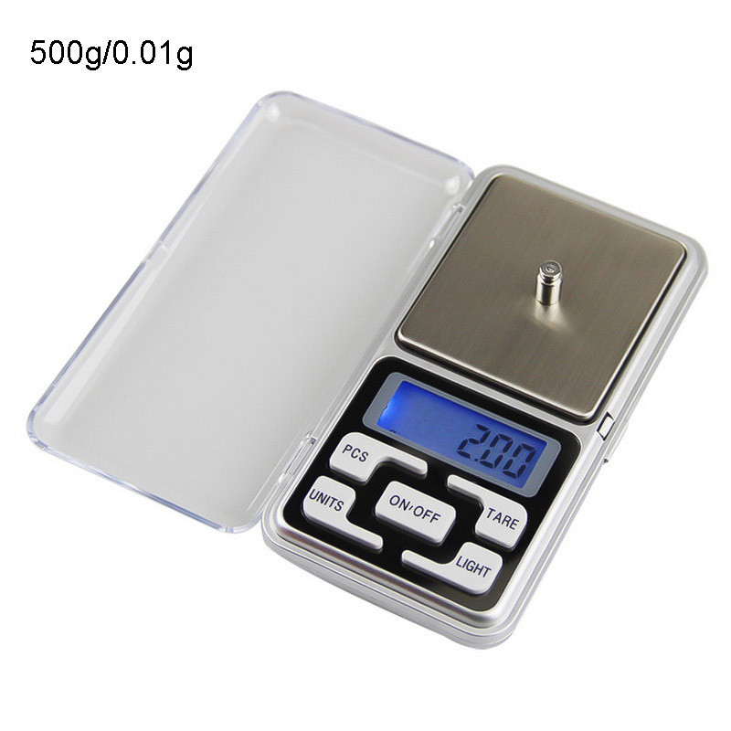 500g/0.01g Mini Jewelry Pocket Scales High Precision Gold Diamond Jewelry Weight Balance Backlight Electronic Scale For Kitchen