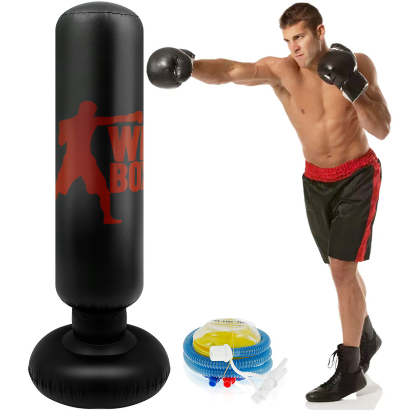 Inflatable Standing Punching Bag Heavy Training Inflatable Boxing Bag Fitness Training Sport Column Stress Relief Boxing Target