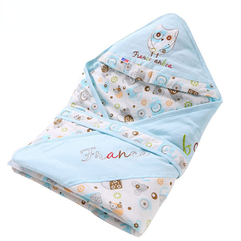 Baby Blanket & Swaddling Newborn Super Soft Cotton Square Envelop Swaddle Hooded Sleepsack Quilt Infant Bedding Blankets