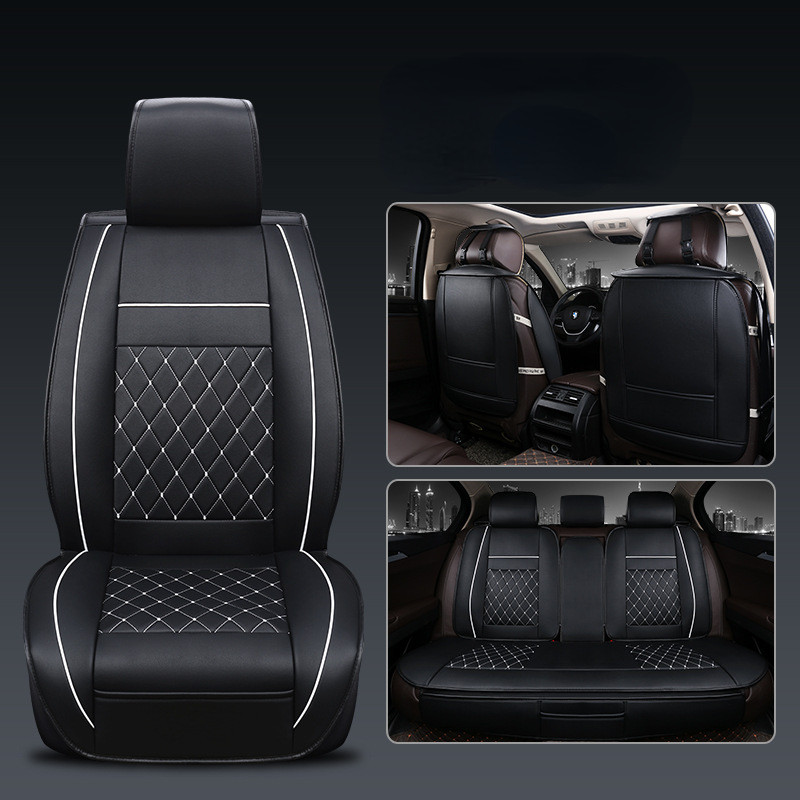 Universal Car Seat Covers PU Leather Auto Seat Cover Protector Front Rear Seat Back Cushion Pad Mat Backrest Car Accessories