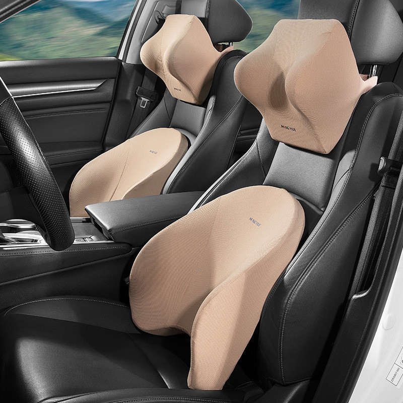 Car Headrest Lumbar Support Headrest Neck Pillow Auto Seat Head Support Soft Memory Cotton Neck Headrest Pillow Car Accessories
