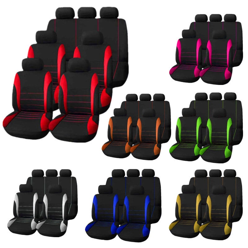 9PCS Car Seat Cover Universal Vehicle Car Seat Protector Cushion Interior Accessories Auto Seat Cover for Toyota Lada Volkswagen