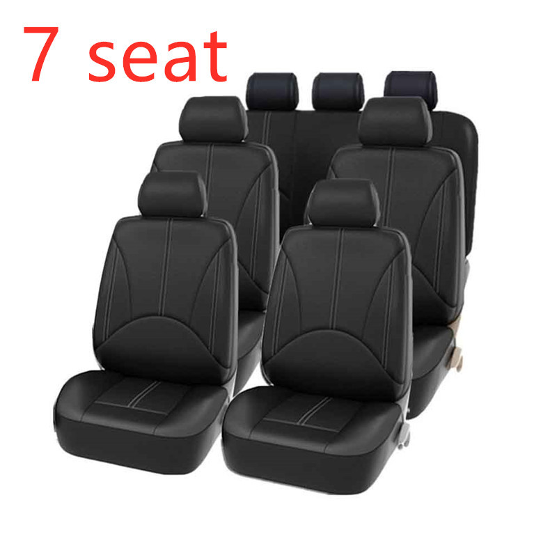 7 Seats Universal Car Seat Cover PU Leather Front Car Seat Cushion Pad Back Four Seasons Styling Auto Seat Protector Accessories
