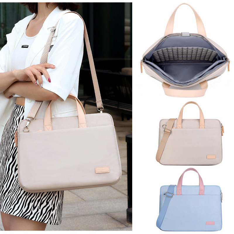 Portable Laptop Bag Sleeve 13 14 15.6 Inch Women Men Tote For Macbook Air Pro Xiaomi Huawei Notebook Waterproof Laptop Handbag