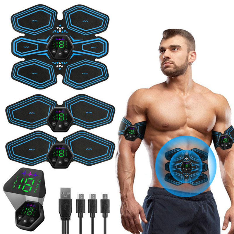 Muscle Stimulator EMS Abdominal Hip Trainer LCD Display Toner USB Abs Fitness Training Home Gym Body Slimming Waist Trainer
