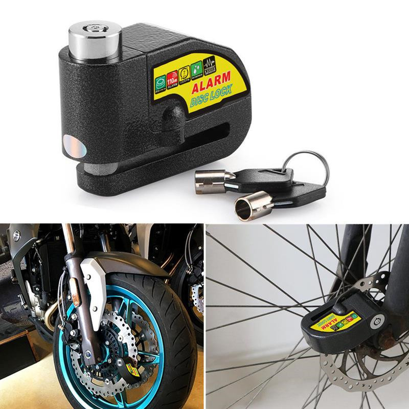 Motorcycle Bicycle Alarm Lock Scooter Bike Anti Theft Security Disc Brake Lock Waterproof Motorcycle Alarm Bike Wheel Padlock