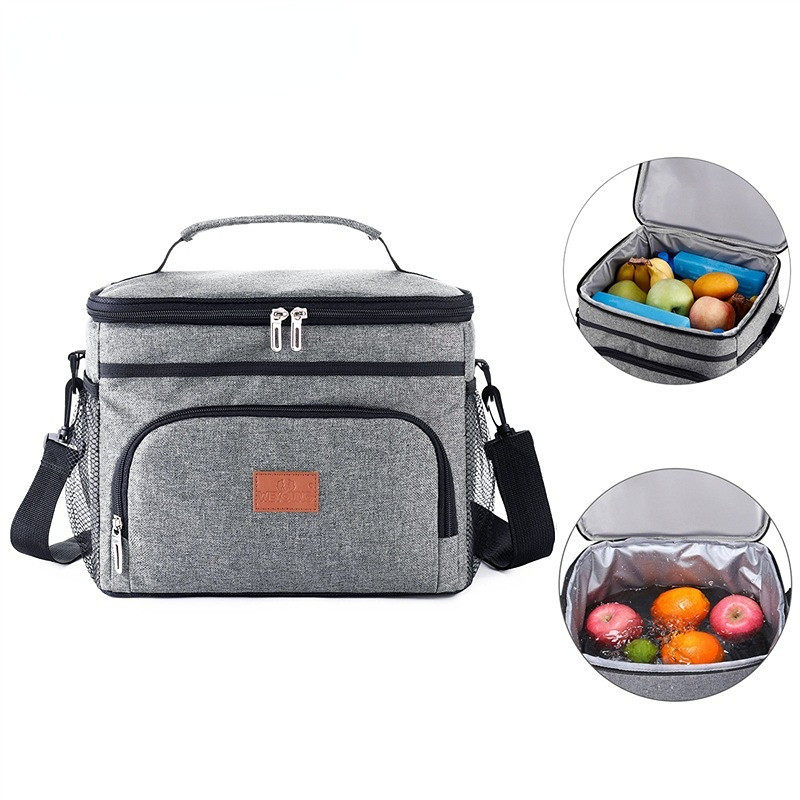 15L Portable Insulated Thermal Cooler Bag Lunch Bag Waterproof Tote for Picnic Outdoor Dinner Camping Food Container Box Handbag