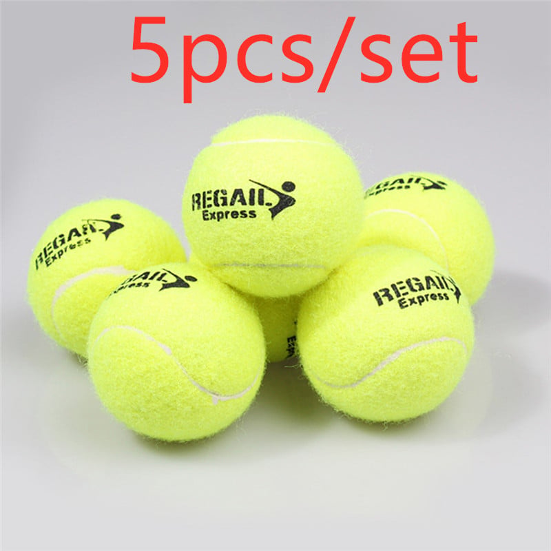 5PCS High Elasticity Tennis Professional Tennis Training Game Ball Durable Outdoor Dogs Bite Chase and Chomp Tennis Ball
