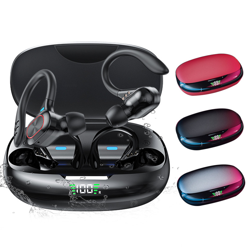 Wireless Earphones Ear Hook Bluetooth Earbuds TWS Hifi Headphones Gaming Touch Control Sport Headset S730 With Microphone