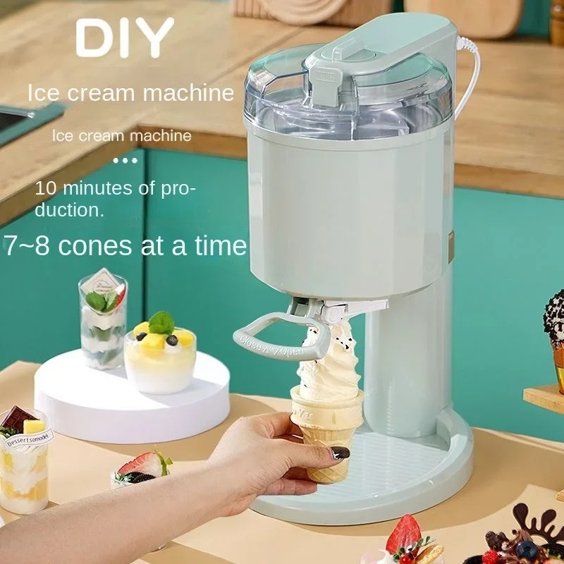 220V Automatic Ice Cream Maker Home Small DIY Homemade Ice Cream Cone Mini Ice Cream Machine Maquinas Para Hacer Helados