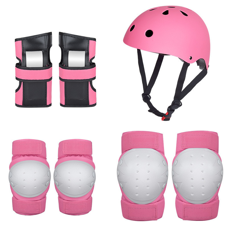 7in1 Helmet and Pads Set Adjustable Adult Children Knee Pad Elbow Pad Wrist Guard for Scooter Skateboard Roller Skating Cycling