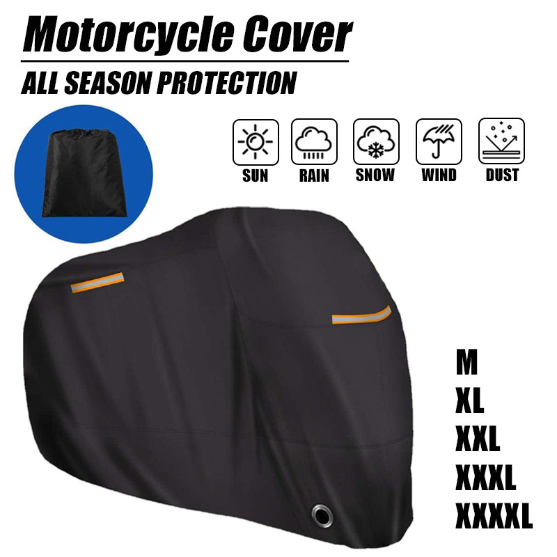 190T Outdoor Motorcycle Cover Thick Waterproof Bicycle Cover for Scooter Motorcycle Case Rain Protection Dustproof Anti UV