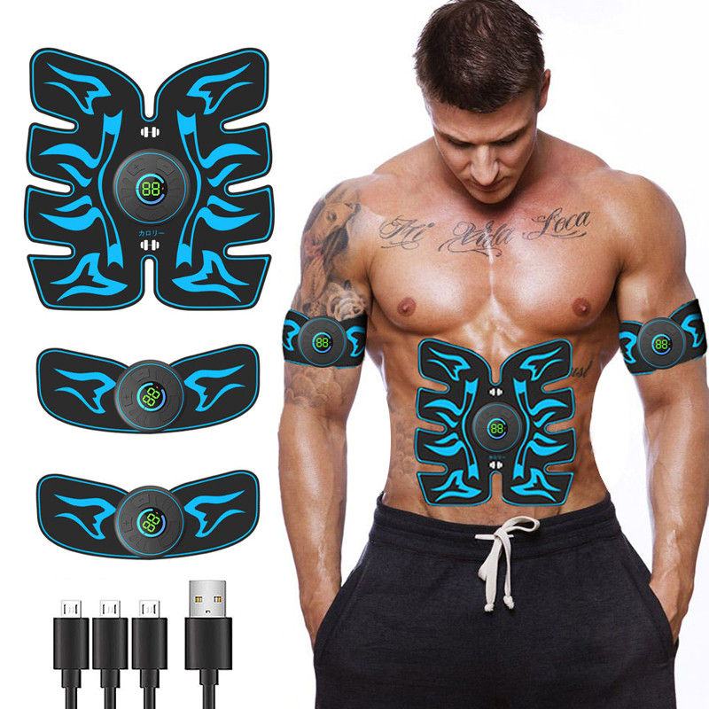 EMS Wireless Muscle Stimulator Trainer Smart Fitness Abdominal Training Electric Weight Loss Stickers Body Slimming Massager