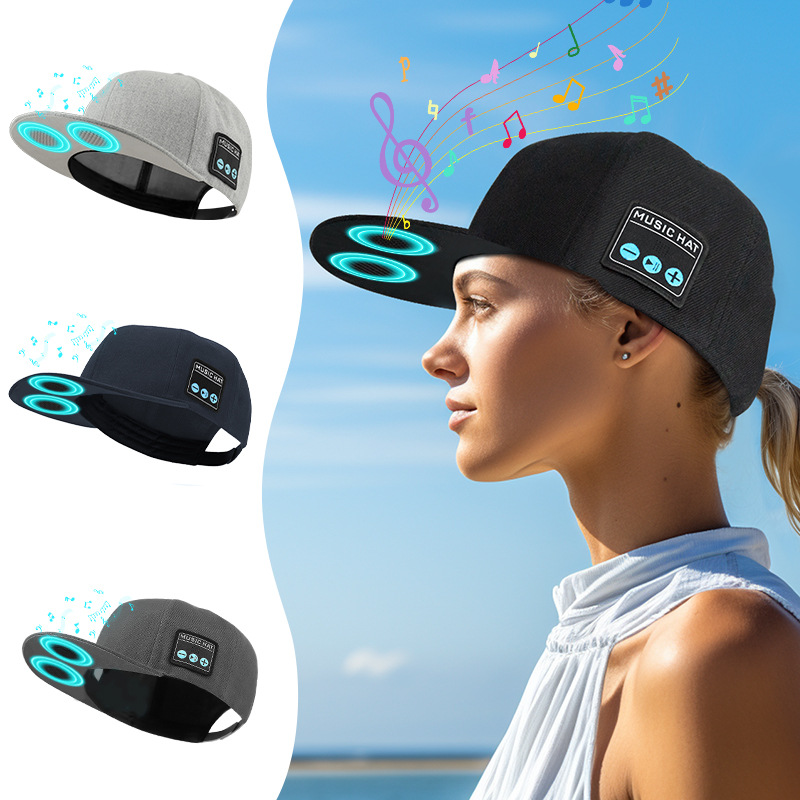New Hat with Bluetooth Speaker Headphone Cap Bluetooth Hat Wireless Smart Speaker Hat Earphone for Outdoor Sport with Microphone
