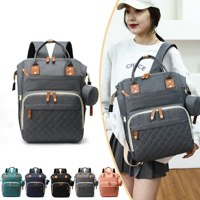 Mummy Backpack With Small Bag Bottle Storage Bag Diaper Pouch Waterpoof Large Capacity Maternity Bags Mom Bag Baby Stroller Bags