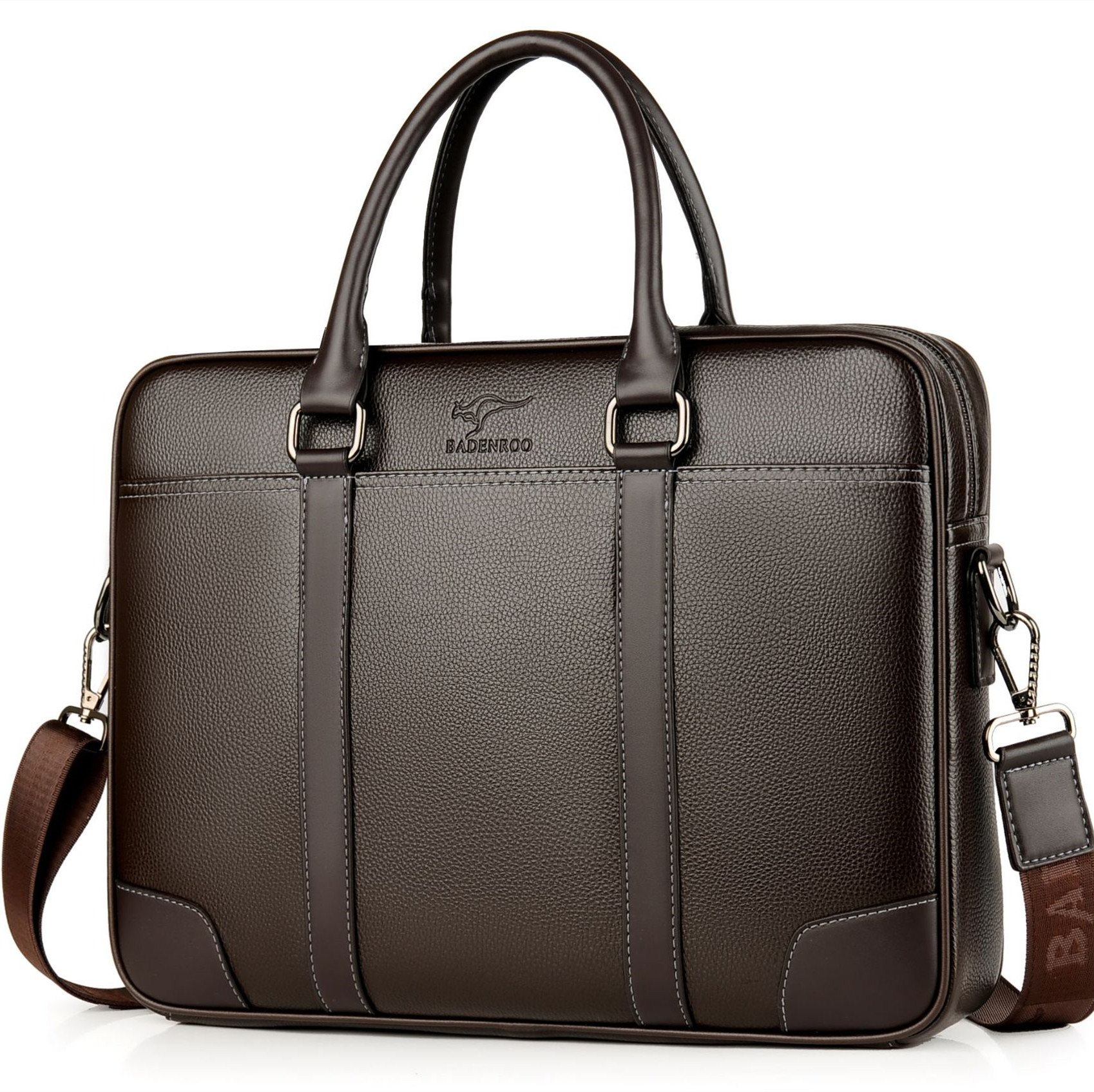 Business Large Capacity Men's Briefcase Luxury Leather Laptop Tote Bag Office Male Shoulder Messenger Bag Fashion Man Handbag