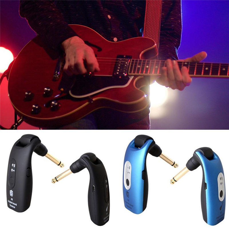 2.4GHz Electric Guitar Wireless Pickup Rechargeable Guitar Wireless Transmitter Receiver Max 30M Transmission for Guitar Bass