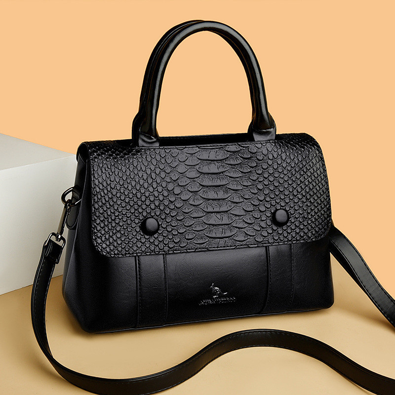 Luxury Crocodile Pattern PU Texture Crossbody Bags Women Fashion Handbag Simple Retro Commuting Shoulder Bag Female Tote Bags