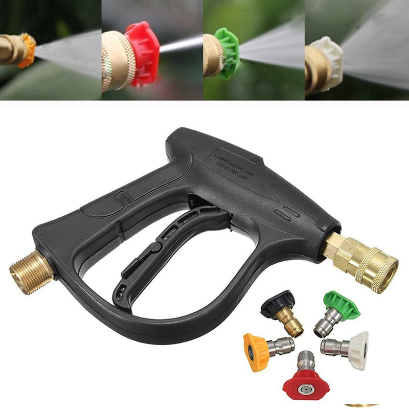 14mm M22 Socket 1/4" Quick Release Snow Foam Sprayer with 5pcs Spray Nozzles Car Washer Car High Pressure Cleaning Accessories