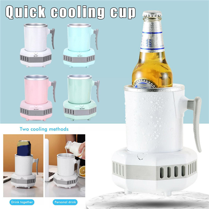 Summer Electric Drink Cooler Kettle Drink Chiller Portable Quick Electric Beverage Cup Cooling Ice Making for Milk Coffee EU/UK